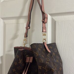 Luxury Brown and Pink Designer Tote Bag